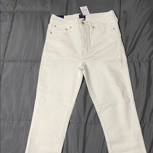 J. Crew white high rise skinny jeans